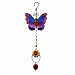 Butterfly Hanging Suncatcher Metal and Glass
